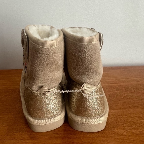 Joe Fresh Boots with Bunnies Size 5 Toddler Lined Sparkly - Picture 4 of 6
